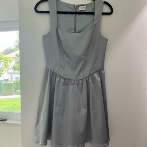 Aritzia Sunday Best gray Satin dress size 6